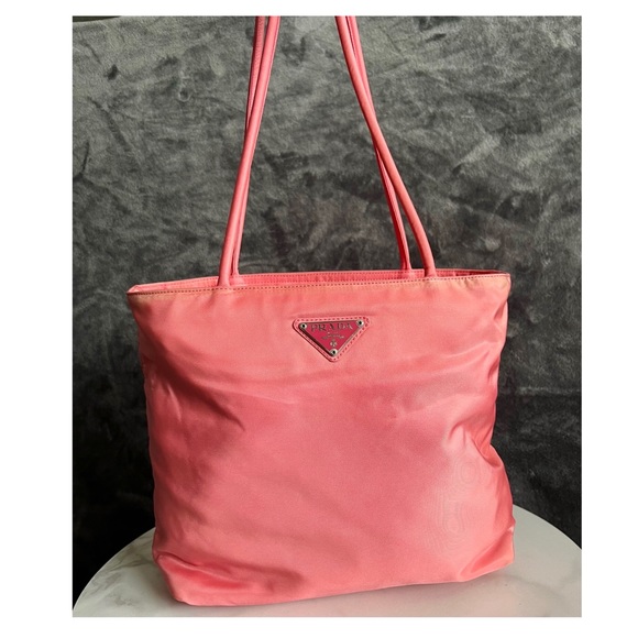 Prada Handbags - Prada Tote Bag Pink Nylon